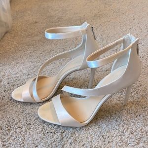 White bridal shoes